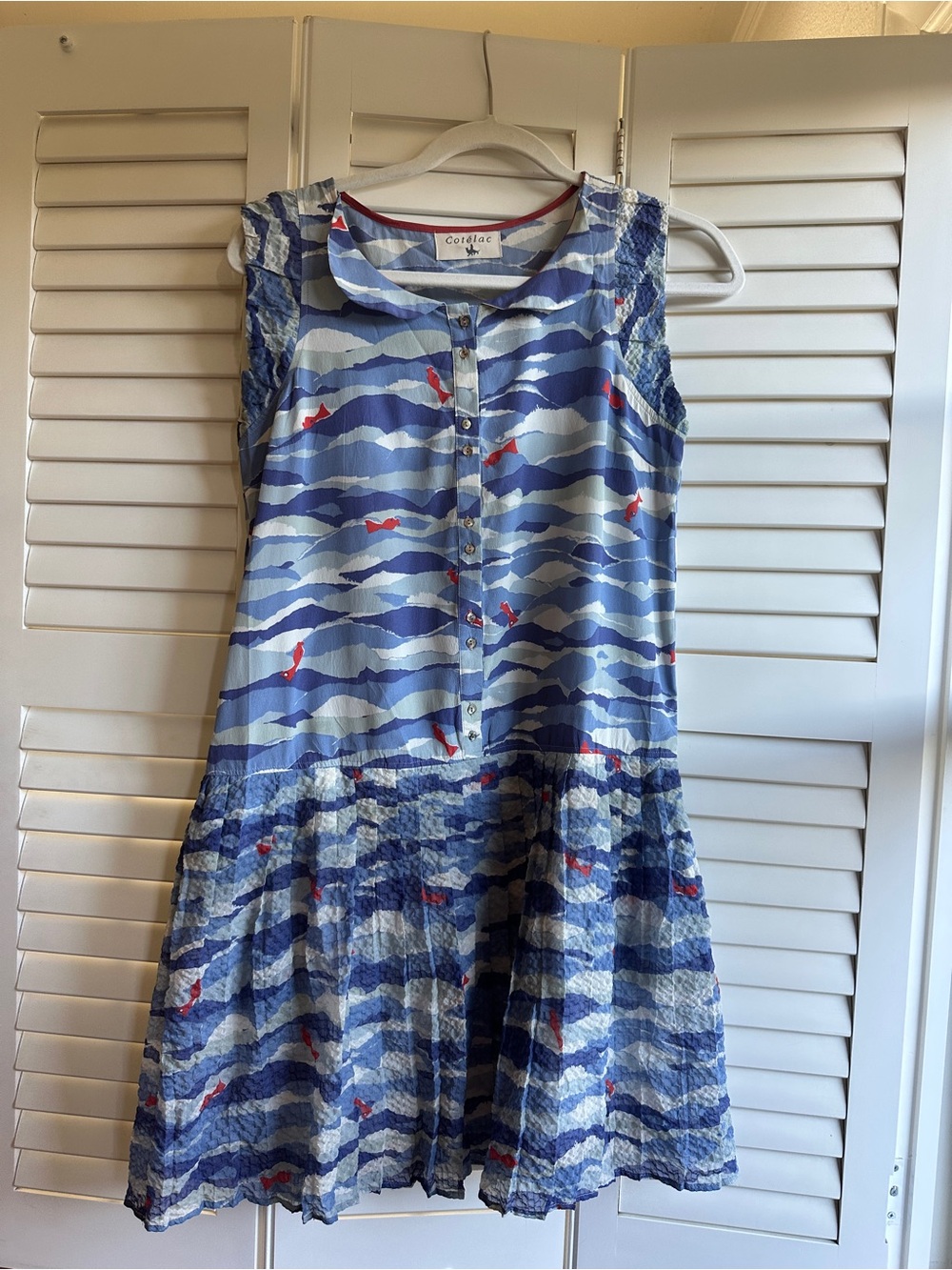 Adorable French Cotelac Easy Breezy Vintage Indpired Summer Dress